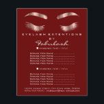 Makeup Artist Beauty Salon Flyer SPA Burgundy<br><div class="desc">coleção de salão de beleza de luxo florenceK</div>