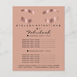 Makeup Artist Beauty Salon Flyer SPA Rosa Dourado