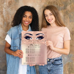 Makeup Artist Beauty Salon Lash Flyer Powder Rosa<br><div class="desc">coleção de salão de beleza de luxo florenceK</div>