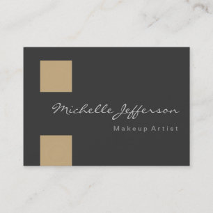 Makeup Artist Beige Cinza Chubby Cartão de visita