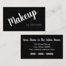 Makeup Artist Black Cartão de visita