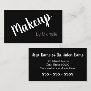 Makeup Artist Black Cartão de visita