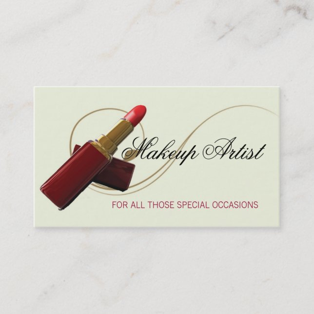 Makeup Artist Cartão de visita (Frente)