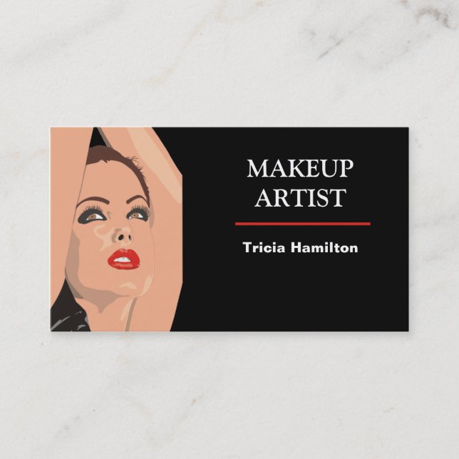 Makeup Artist Cartão de visita (Frente)