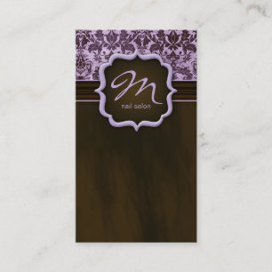 Makeup Artist Cartão de visita Damask Purple Brow