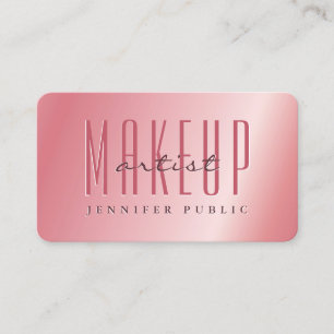 Makeup Artist Cartão de visita Elegante Rosegold