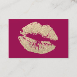 Makeup Artist Cartões de visitas - Ouro Beijo