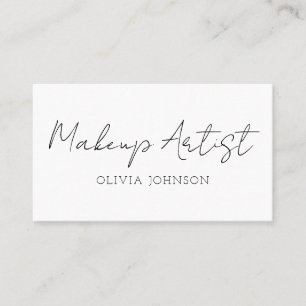 Makeup Artist Cartões de visitas Script de assin