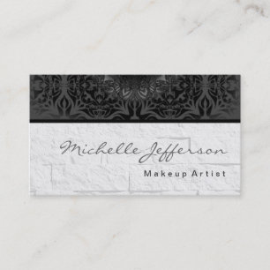Makeup Artist Damask Wall Pattern Cartão de visita