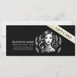 Makeup Artist Hair Stylist Modern Black White Dour