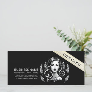 Makeup Artist Hair Stylist Modern Black White Dour