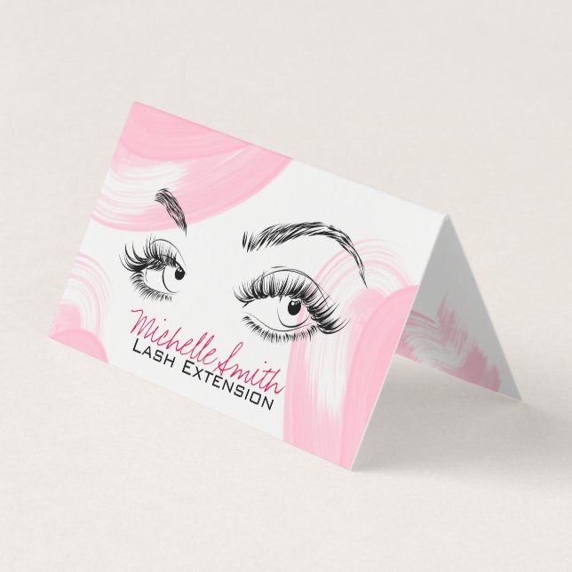 Makeup Artist Lashes Brows Cartão de Compromisso R (Frente)