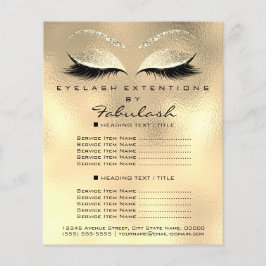 Makeup Artist Lashes Glitter Flyer 1 Preços Página
