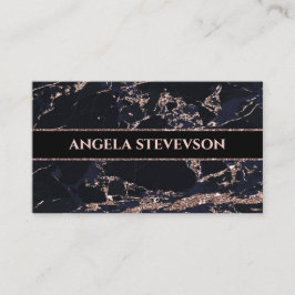 Makeup Artist Rosa Dourado Marble Cartão de visita