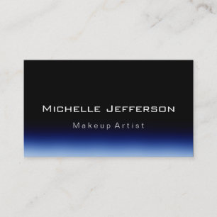 Makeup Artist Script Black Blue Cartão de visita