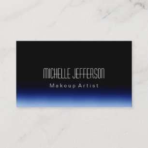 Makeup Artist Script Black Blue Cartão de visita