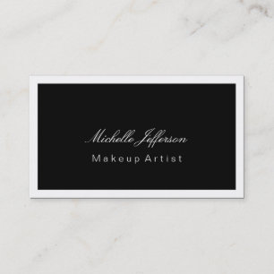 Makeup Artist Script Black White Cartão de visita