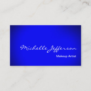 Makeup Artist Script Blue Cartão de visita