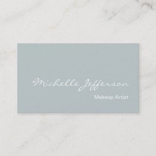 Makeup Artist Script Blue White Cartão de visita