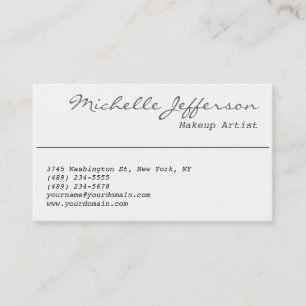 Makeup Artist Script Charming Cartão de visita