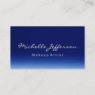 Makeup Artist Script Dark Blue Cartão de visita