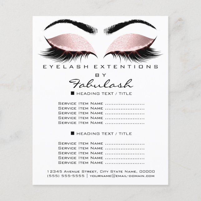 Makeup Beauty White Rose Flyer Browter Lash (Frente)