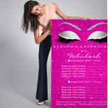 Makeup Lashes Beaut Salon Glitter Flyer Hot Pink<br><div class="desc">coleção de salão de beleza de luxo florenceK</div>