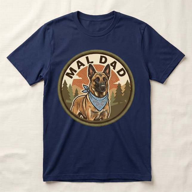 Mal Dad Tee | Presente do Malinois Belga Maligator (Criador carregado)