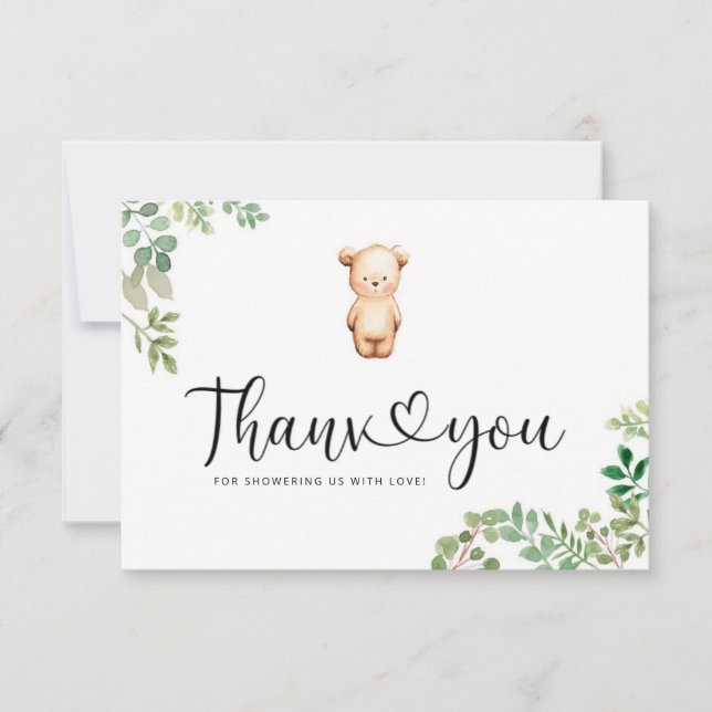 Mal podemos esperar cartão de agradecimento para c (Frente)