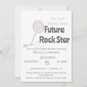 Mal Podemos Esperar Convite de Chá de Bebê Neutro