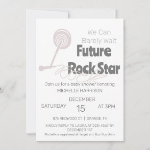 Mal Podemos Esperar Convite de Chá de Bebê Neutro