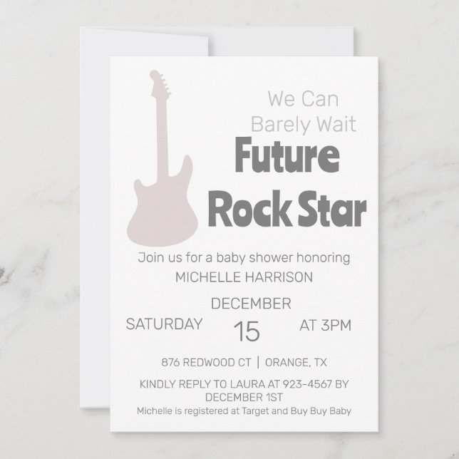 Mal Podemos Esperar Convite de Chá de Bebê Neutro (Frente)