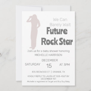 Mal Podemos Esperar Convite de Chá de Bebê Neutro