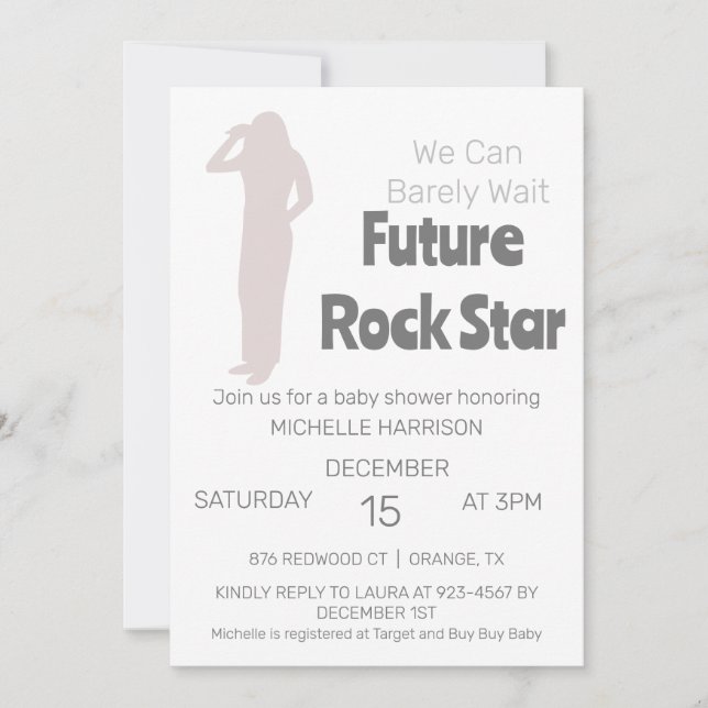 Mal Podemos Esperar Convite de Chá de Bebê Neutro (Frente)