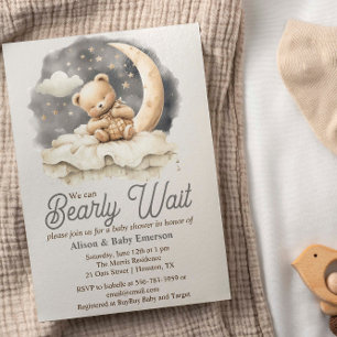 "Mal podemos esperar" Convite para Chás de fraldas