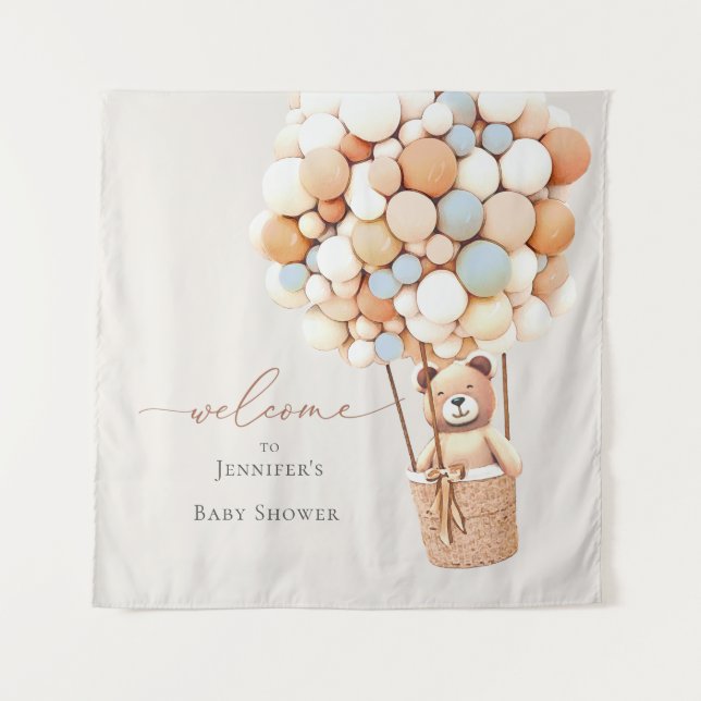 Mal Podemos Esperar! Tapeçaria de Chuveiro de Bebê (Frente)