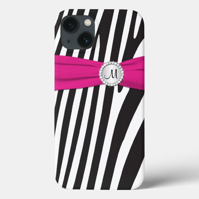 Mala de ar iPad, rosa, preto, branco, zebra com ri (Verso)