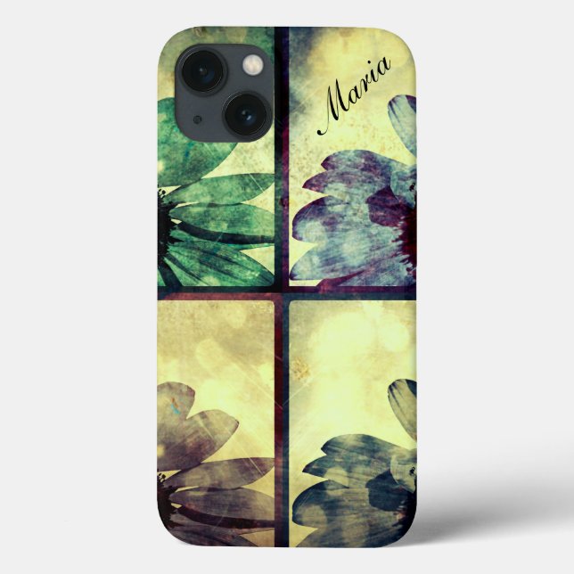 Mala de Arte Verde E Azul Girassóis (Verso)