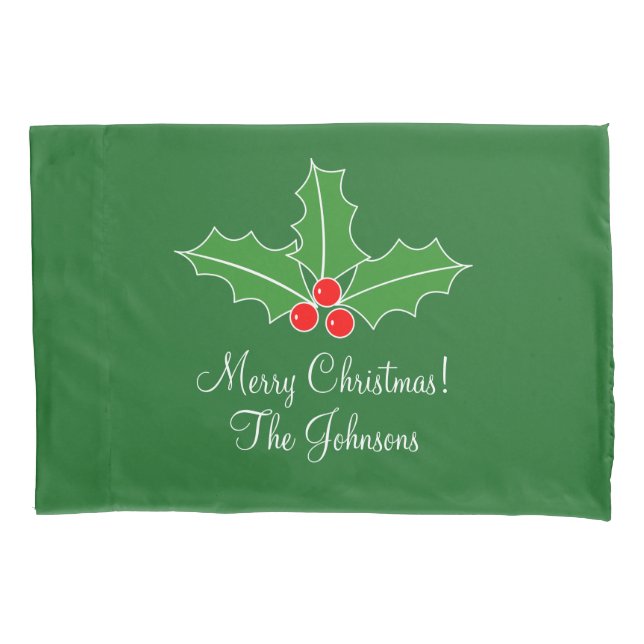 Mala de Natal Merry Personalizada para a cama (Frente)