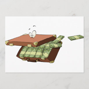 Mala de viagem de convites do dinheiro