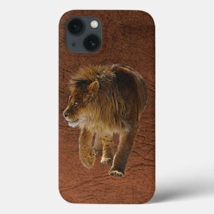 Mala do dispositivo Leather & African Lion
