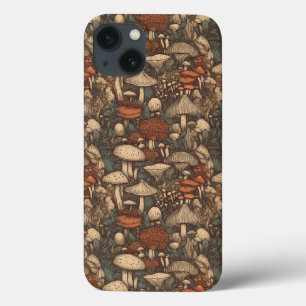 Mala do iPhone / iPad do Trippy Cottagecore Mushro