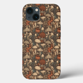 Mala do iPhone / iPad do Trippy Cottagecore Mushro