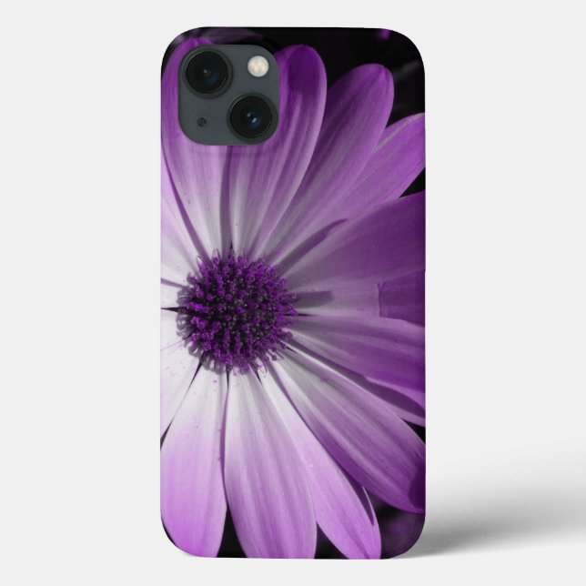 Mala iPad de Flor de Daisy Roxo (Verso)