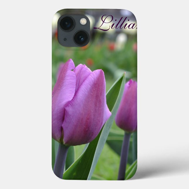 Mala iPad de Tulip Roxo (Verso)