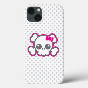 Mala iPad do Crânio da Faixa Rosa Kawaii