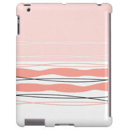 Mala iPad horizontal rosa com faixa atlântica