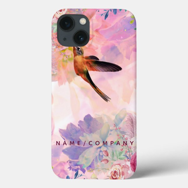 Mala iPad Personalizada de Aquarela Hummingbird (Verso)