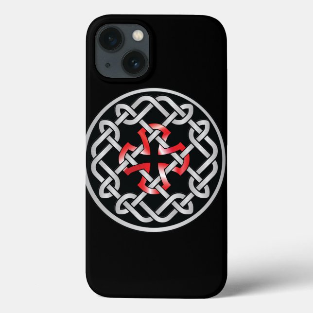 Mala iPad Vermelha Celta Knot Red Metallic (Verso)