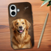 Mala iPhone / iPad do Portrait do ouro Retriever D